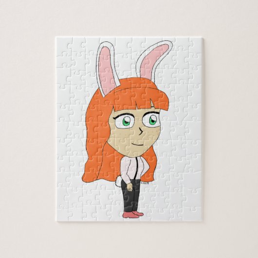 konijntjemeisje legpuzzel (Verticaal)