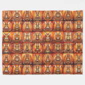 Konijntjes 16 fleece deken (Voorkant (Horizontaal))