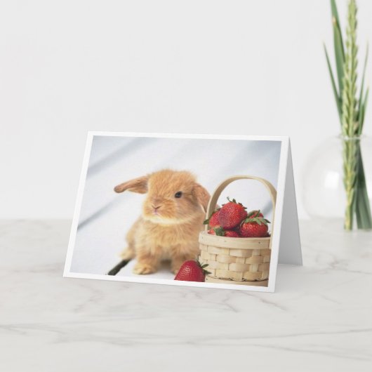 Konijntjes en Aardbeien Kaart (Voorkant)