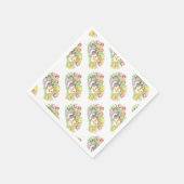 Konijntjes en kuikens, paashaas papieren servetten (Hoek)