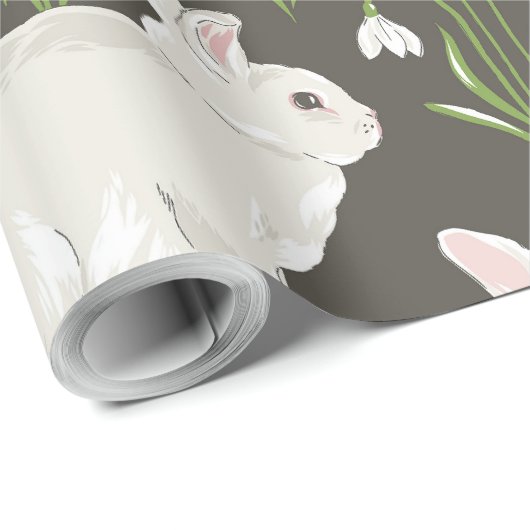 Konijntjes en loof cadeaupapier (Rol Hoek)