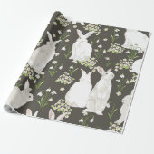 Konijntjes en loof cadeaupapier (Uitgerold)