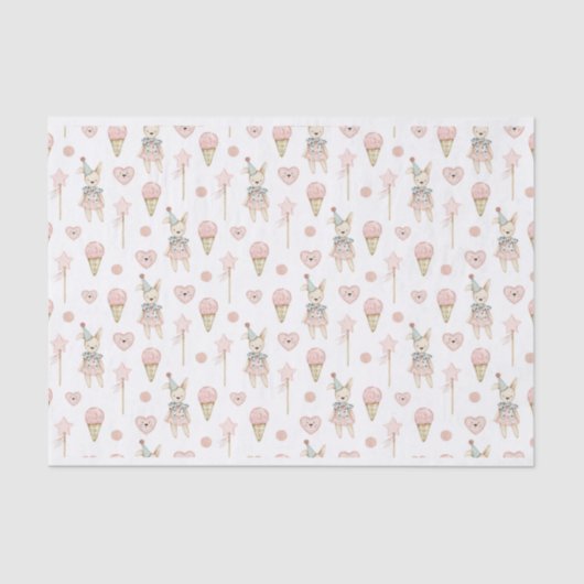 konijntjes, ijs grillen - Boho Design Tissuepapier (Voorkant)