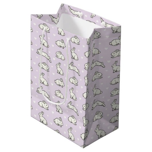 Konijntjes Medium Cadeauzakje (Voorkant Gekanteld)