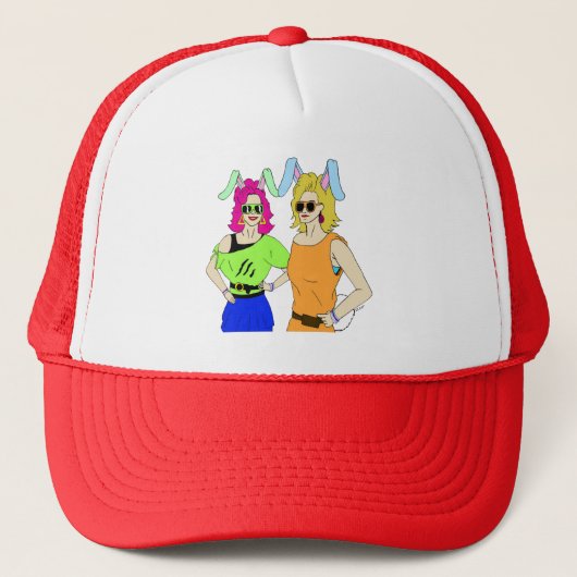 konijntjes meisjes trucker pet (Voorkant)