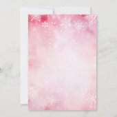 Konijntjes met rode sjaal Roze Vakantie Party Invi Kaart (Achterkant)