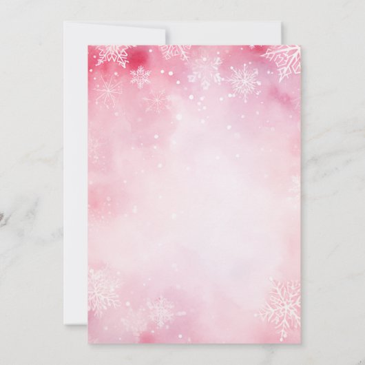 Konijntjes met rode sjaal Roze Vakantie Party Invi Kaart (Achterkant)