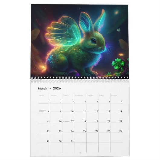 konijntjes met vleugels kalender (Mar 2026)