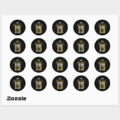 Koning 13 Dag Py Viering 13e koninklijk thema Ronde Sticker (Vel)