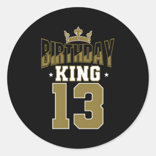 Koning 13 Dag Py Viering 13e koninklijk thema Ronde Sticker