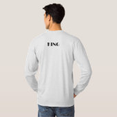 Koning aangepaste tekst kroon afbeelding As lange T-shirt (Achterkant volledig)