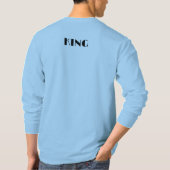 Koning aangepaste tekst kroon afbeelding lichtblau t-shirt (Achterkant)