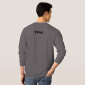 Koning aangepaste tekst kroon afbeelding rookgrijz t-shirt (Achterkant volledig)