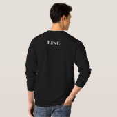 Koning aangepaste tekst kroon afbeelding zwart lan t-shirt (Achterkant volledig)
