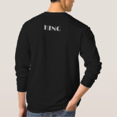 Koning aangepaste tekst kroon afbeelding zwart lan t-shirt (Achterkant)