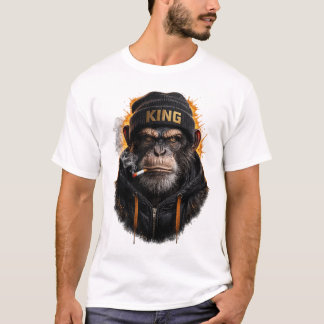 Koning Aap Roken – Stedelijke Straatkoning T-shirt