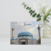 Koning Abdullah I Moskee Amman Jordan Briefkaart (Staand voorkant)