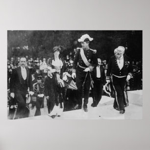 Koning Albert en koningin Elizabeth Gent expo 1913 Poster