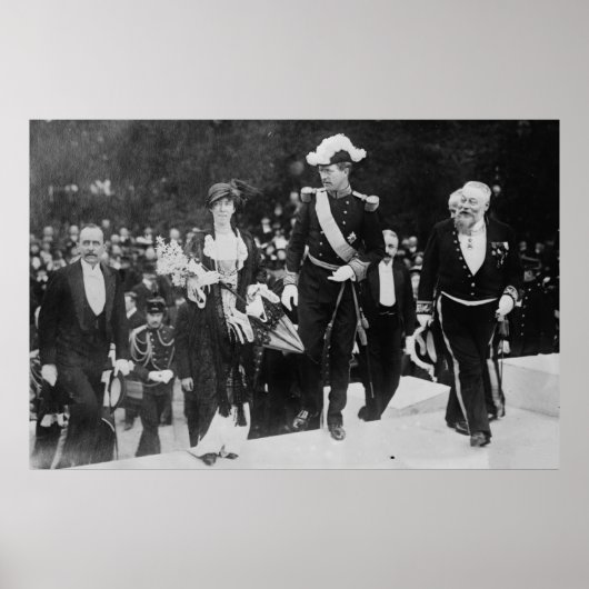 Koning Albert en koningin Elizabeth Gent expo 1913 Poster (Voorkant)