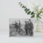 Koning Albert op slagveld Eerste Wereldoorlog Briefkaart (Staand voorkant)