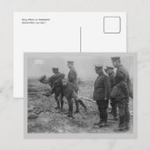 Koning Albert op slagveld Eerste Wereldoorlog Briefkaart (Voorkant / Achterkant)