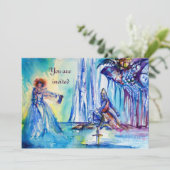 KONING ARTHUR, DAME VAN HET MEER EN EXCALIBUR linn Kaart (Staand voorkant)