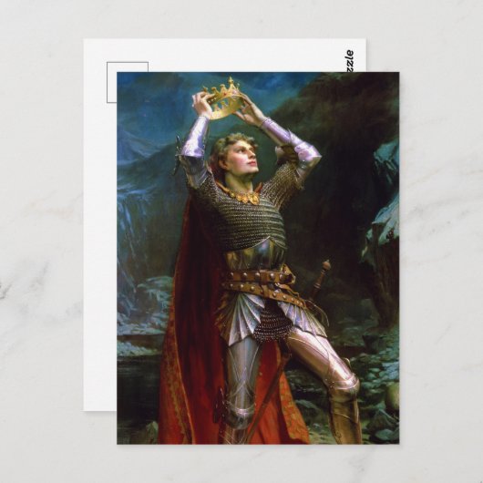 Koning Arthur door Charles Ernest Butler Briefkaart (Voorkant / Achterkant)