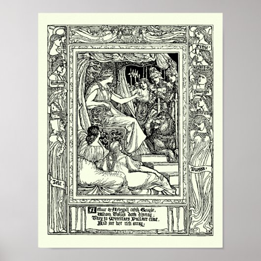 koning Arthur door Walter Crane Poster (Voorkant)