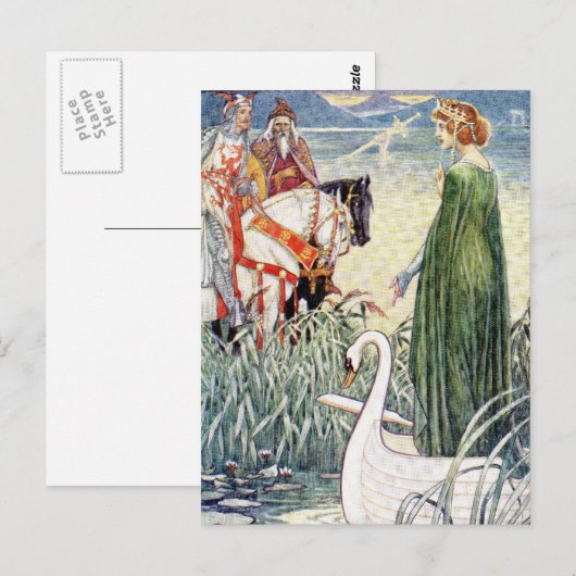 Koning Arthur en de Dame van het meer Briefkaart (Voorkant / Achterkant)
