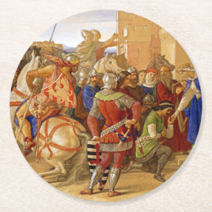 Koning Arthur en de Ridders van de Ronde Tafel Kartonnen Onderzetter