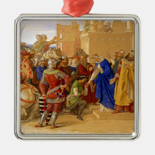 Koning Arthur en de Ridders van de Ronde Tafel Metalen Ornament