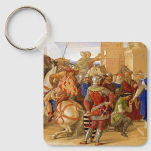 Koning Arthur en de Ridders van de Ronde Tafel Sleutelhanger