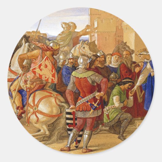 Koning Arthur en de Ridders van de Ronde Tafel Sticker (Voorkant)