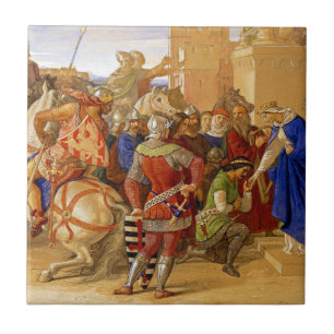 Koning Arthur en de Ridders van de Ronde Tafel Tegeltje