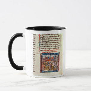 Koning Arthur en Guinevere kijken naar een Mok