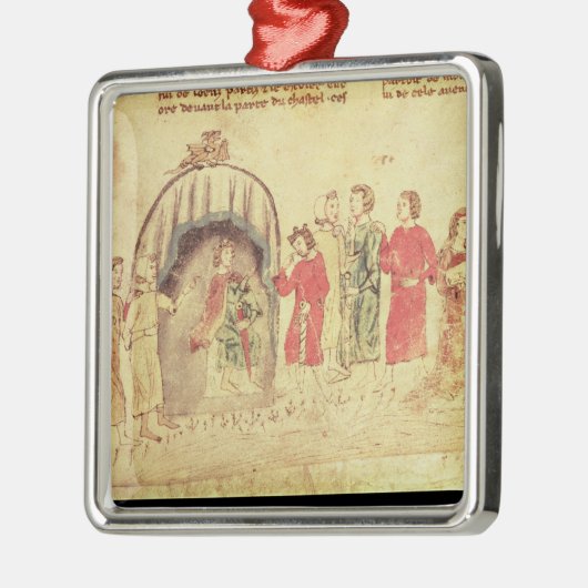 Koning Arthur en zijn rechtbank uit de Romeinse Metalen Ornament (Links)