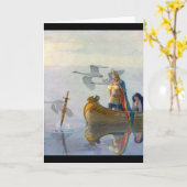 Koning Arthur & Excalibur, c. 1922 door N.C Wyeth Kaart (Gele Bloem)