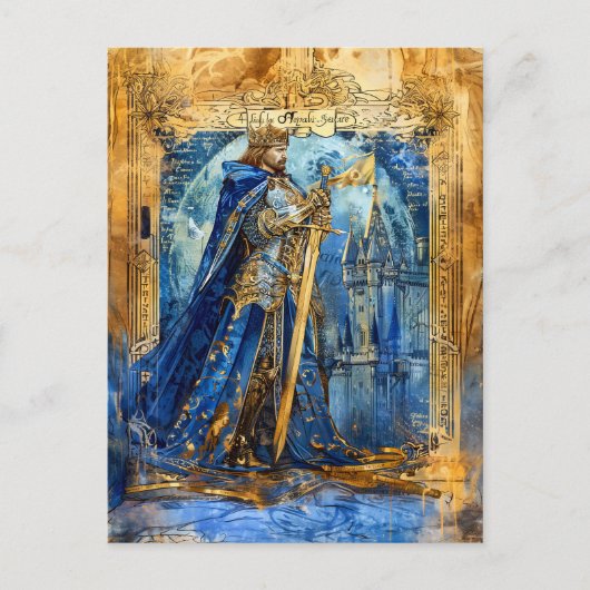 Koning Arthur Keltische legendarische koning van C Briefkaart (Voorkant)