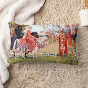 Koning Arthur Knight op de kamer van een paardenjo Kussen