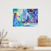 KONING ARTHUR, LADY VAN HET MEER EN EXCALIBUR POSTER (Keuken)