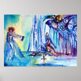 KONING ARTHUR, LADY VAN HET MEER EN EXCALIBUR POSTER
