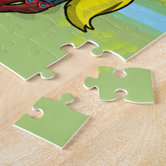 Koning Arthur medievil ridder en paard Legpuzzel (Zijkant)