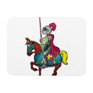 Koning Arthur medievil ridder en paard Magneet