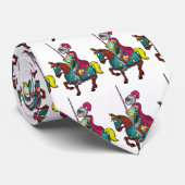 Koning arthur medikwaadaardige nacht en paard stropdas (Opgerold)