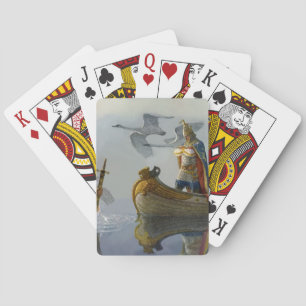 “Koning Arthur neemt het zwaard” door NC Wyeth Pokerkaarten