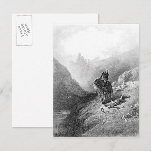 Koning Arthur ontdekt het Skelet Briefkaart (Voorkant / Achterkant)