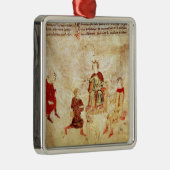 Koning Arthur op zijn troon omringd Metalen Ornament (Rechts)