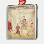 Koning Arthur op zijn troon omringd Metalen Ornament (Links)