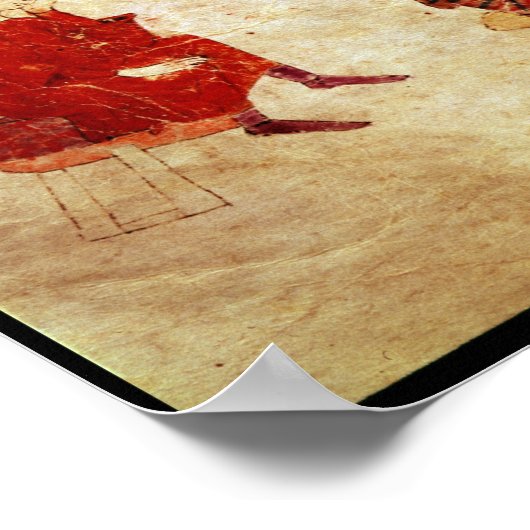 Koning Arthur op zijn troon omringd Poster (Hoek)