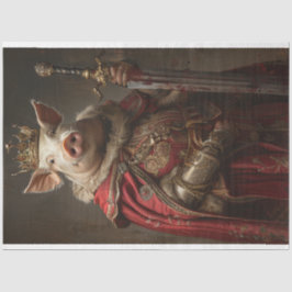 Koning Arthur Pig Decoupage Tissuepapier